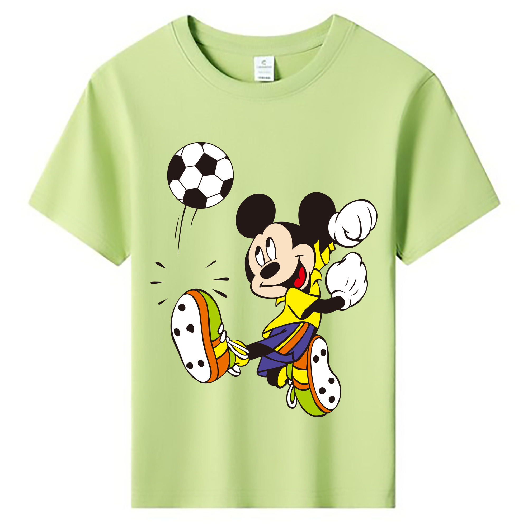 ミッキーマウス Mickey Mouse 綿100％キッズTシャツ（フロントプリント）